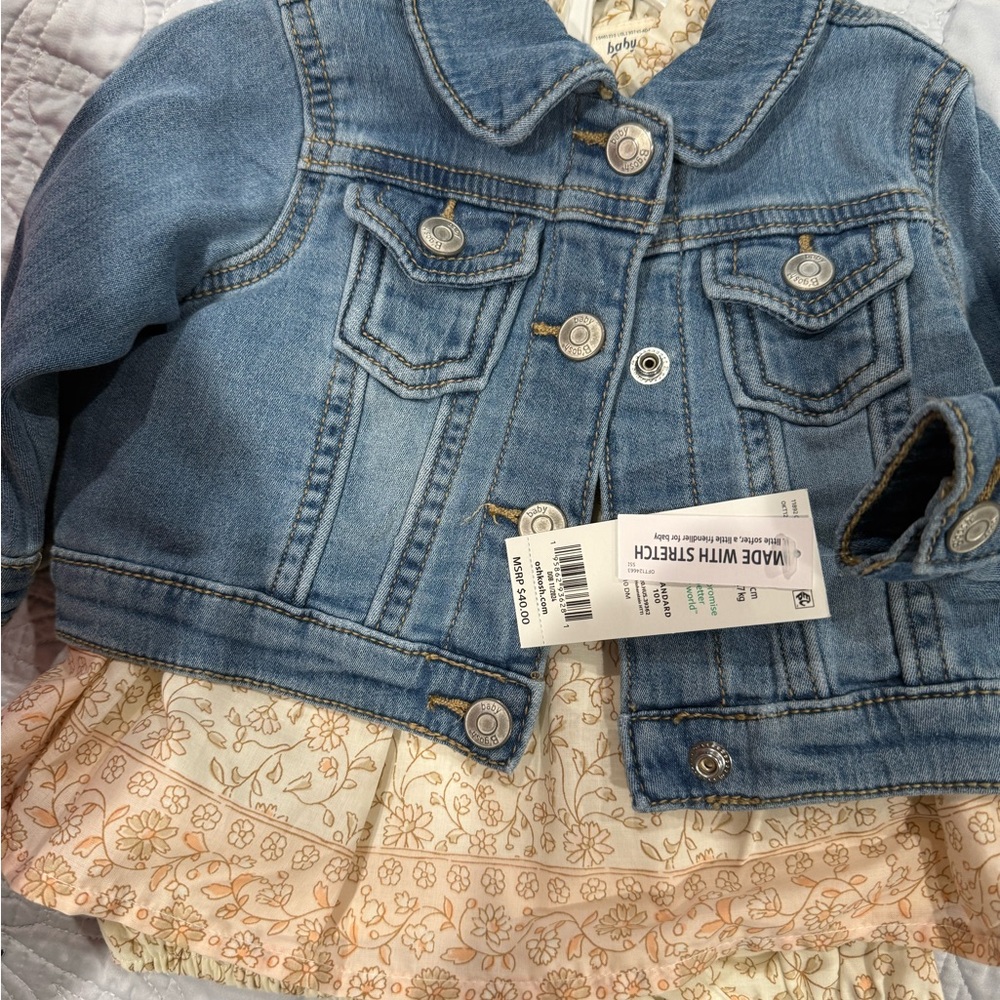 Baby Bgosh Denim Blue Kids Jacket and dress set - Picture 2 of 3